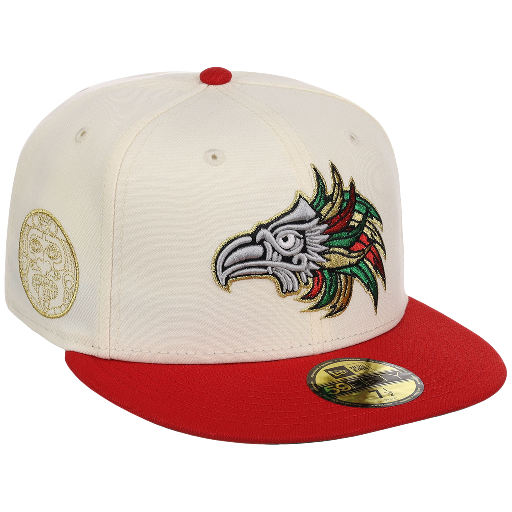 Crown the City: Mexico City - Aztec New Era 59FIFTY (Chrome/Red)