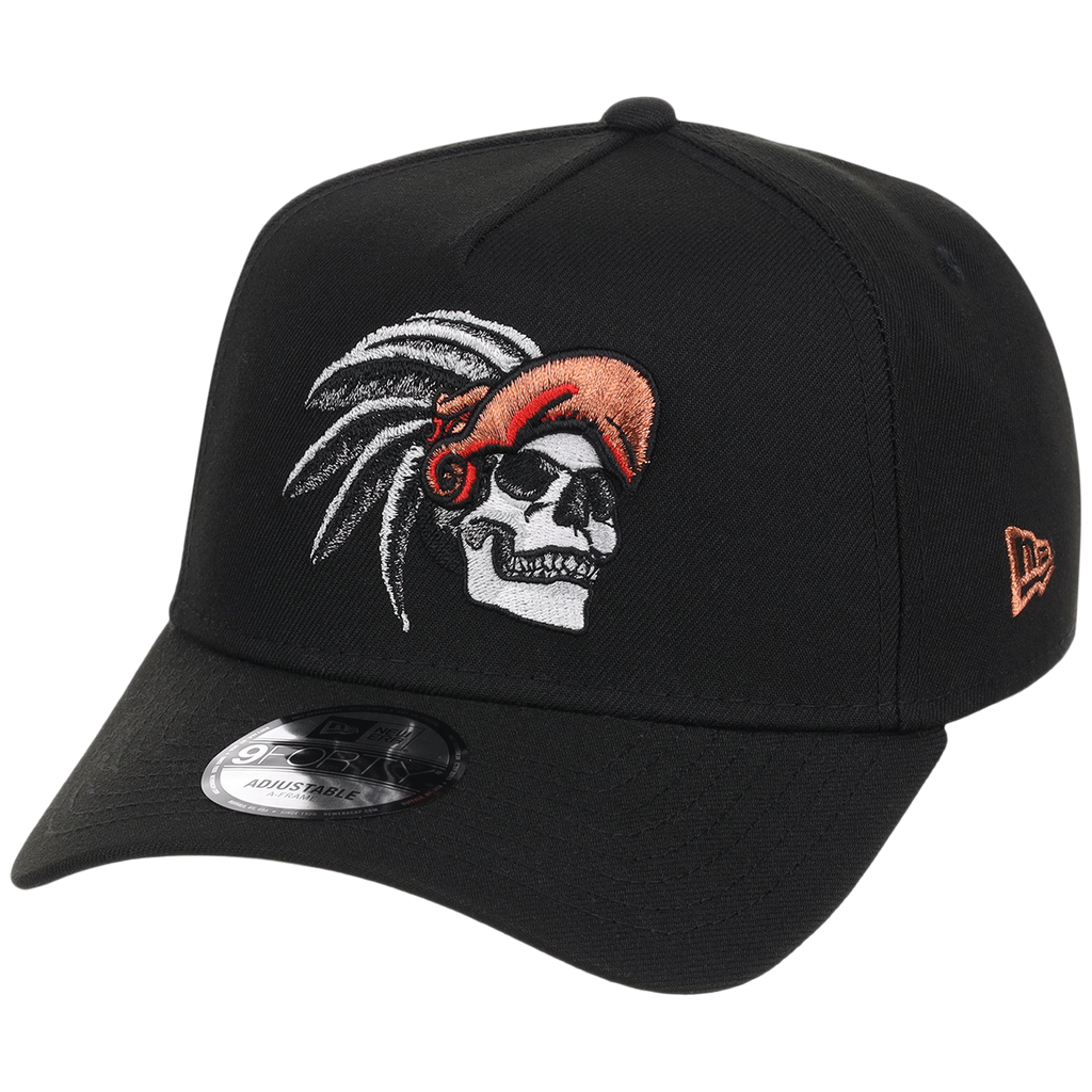 Crown the City: Mexico City - Aztec Head New Era 9FORTY (Black/Black)