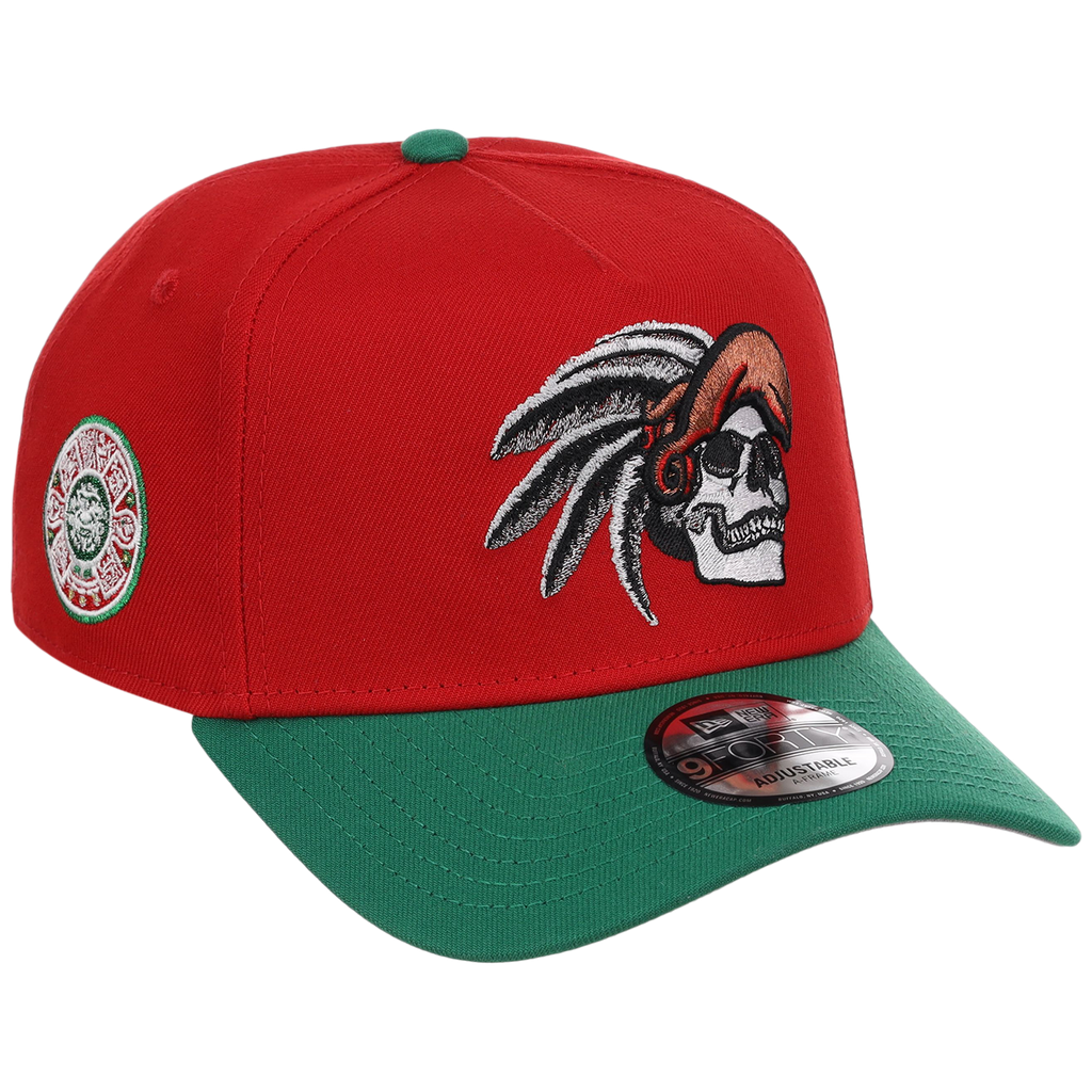 Crown the City: Mexico City - Aztec Head New Era 9FORTY (Red/Dark Green)