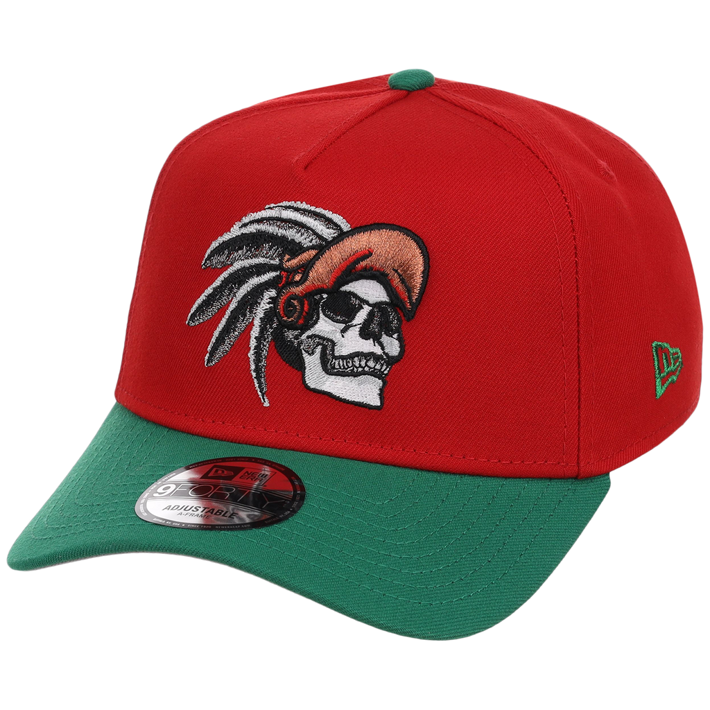 Crown the City: Mexico City - Aztec Head New Era 9FORTY (Red/Dark Green)