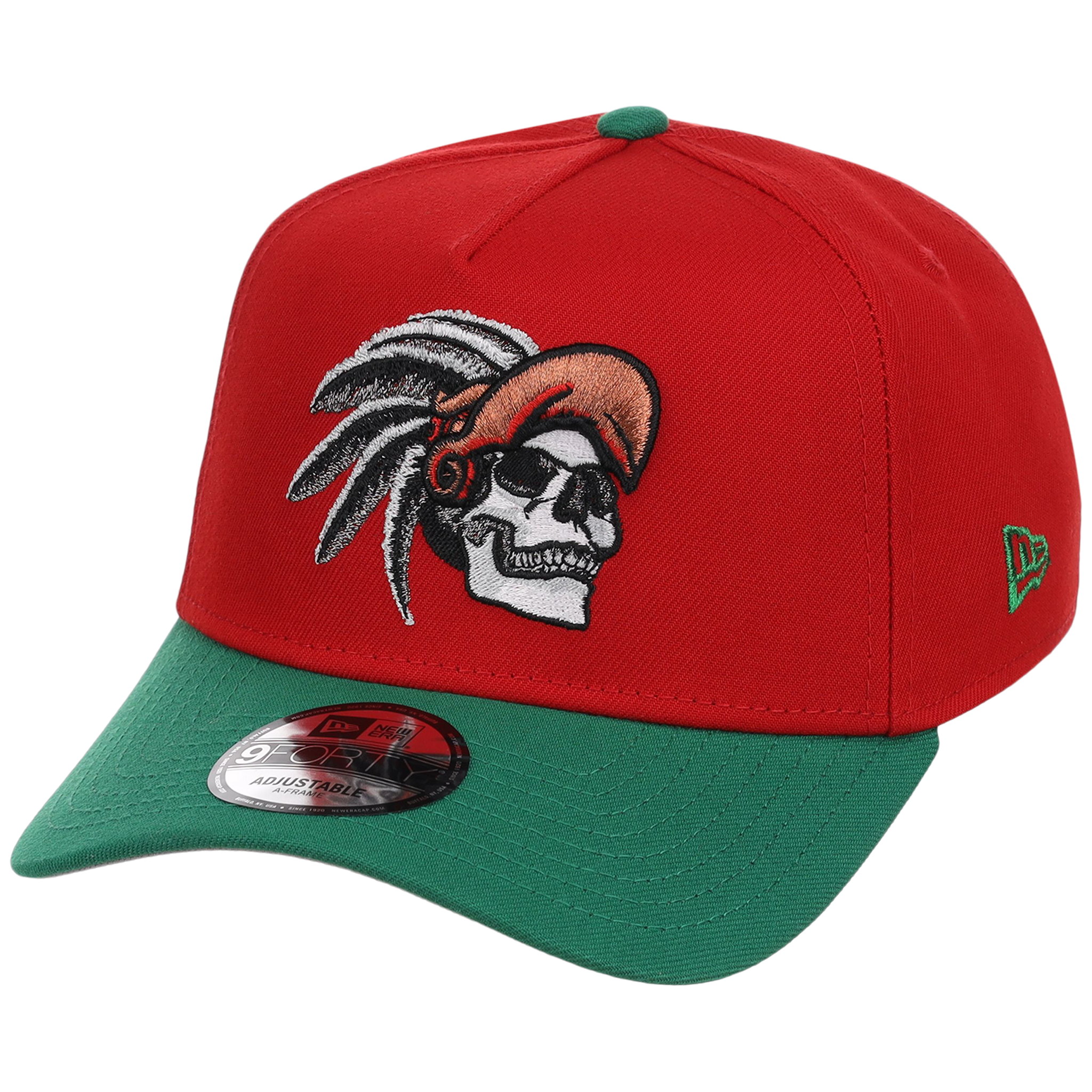 Crown the City: Mexico City - Aztec Head New Era 9FORTY (Red/Dark Green)