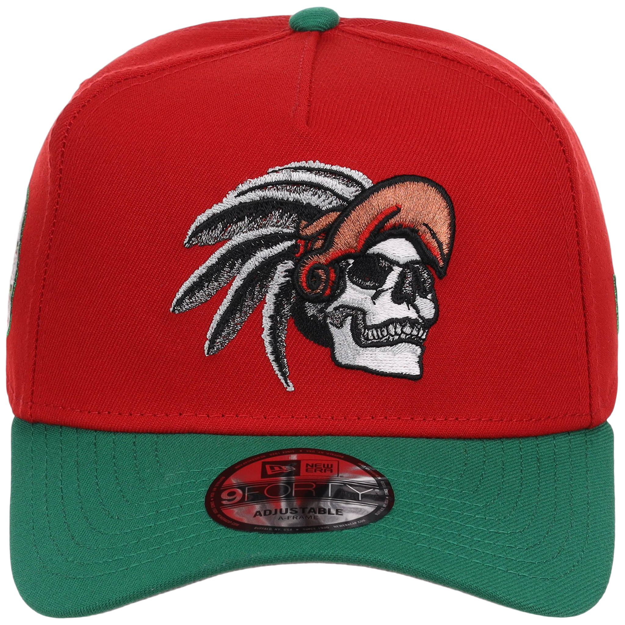 Crown the City: Mexico City - Aztec Head New Era 9FORTY (Red/Dark Green)
