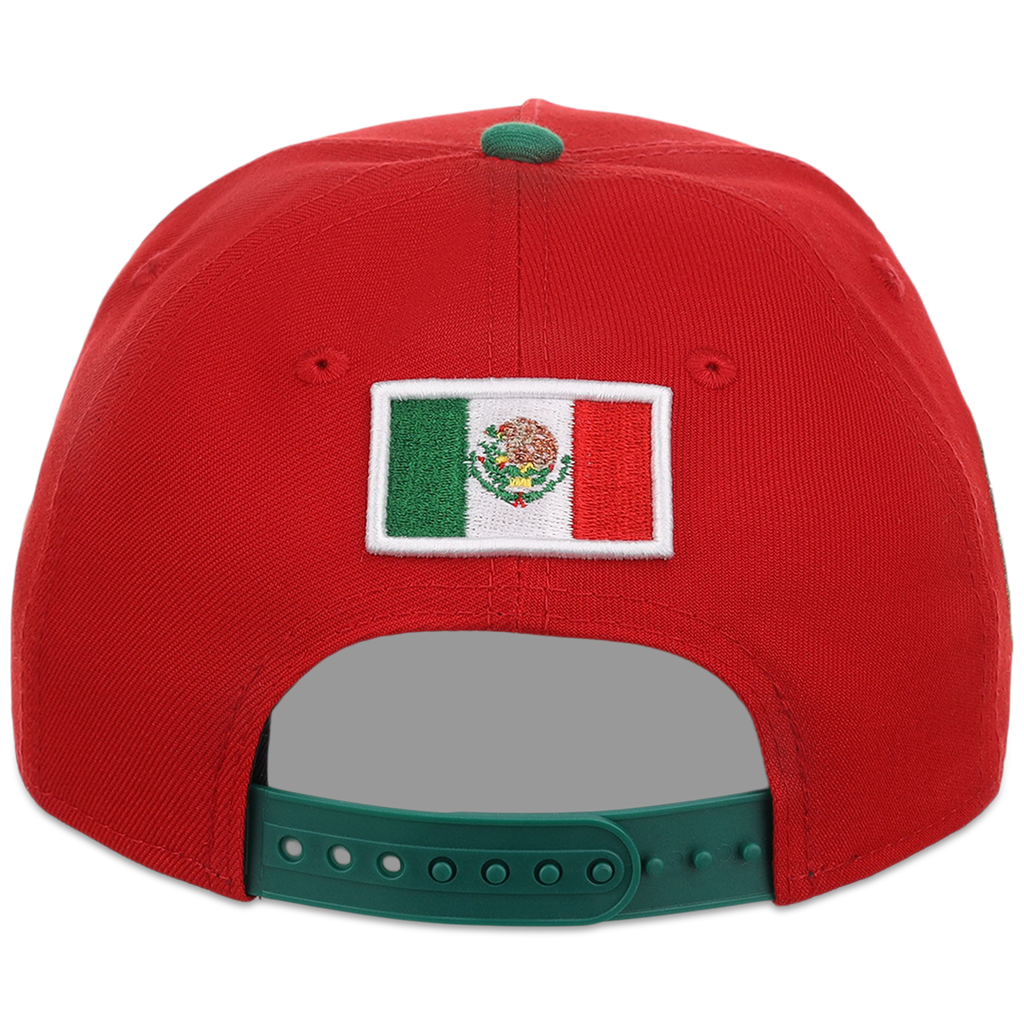 Crown the City: Mexico City - Aztec Head New Era 9FORTY (Red/Dark Green)