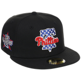 Philadelphia Phillies Philly Crown the City - Liberty Bell New Era 59FIFTY (Black/Black)