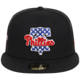 Philadelphia Phillies Philly Crown the City - Liberty Bell New Era 59FIFTY (Black/Black)