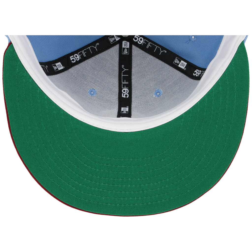 Philadelphia Phillies Philly Crown the City - Sky Bell New Era 59FIFTY (Sky/Maroon)