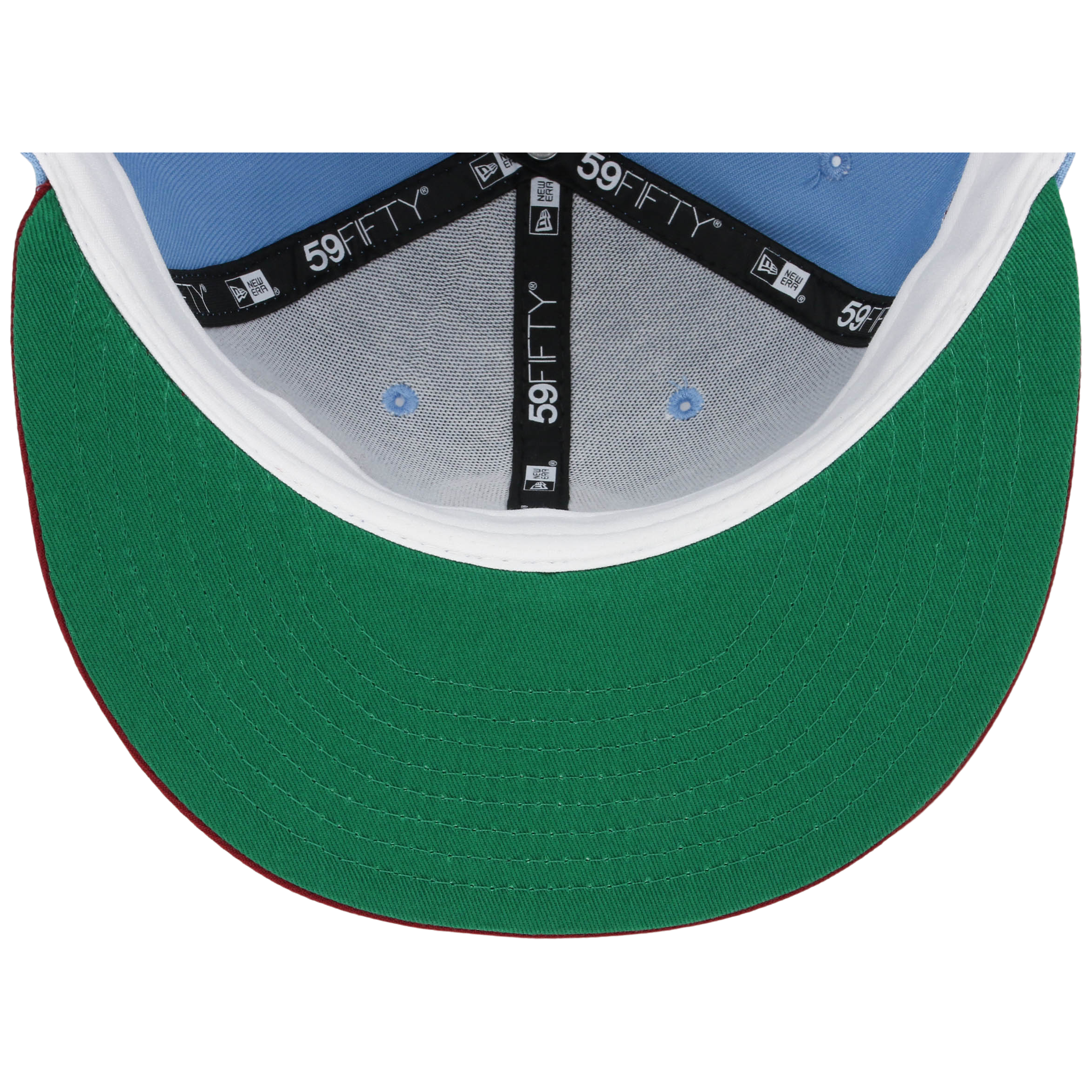 Philadelphia Phillies Philly Crown the City - Sky Bell New Era 59FIFTY (Sky/Maroon)