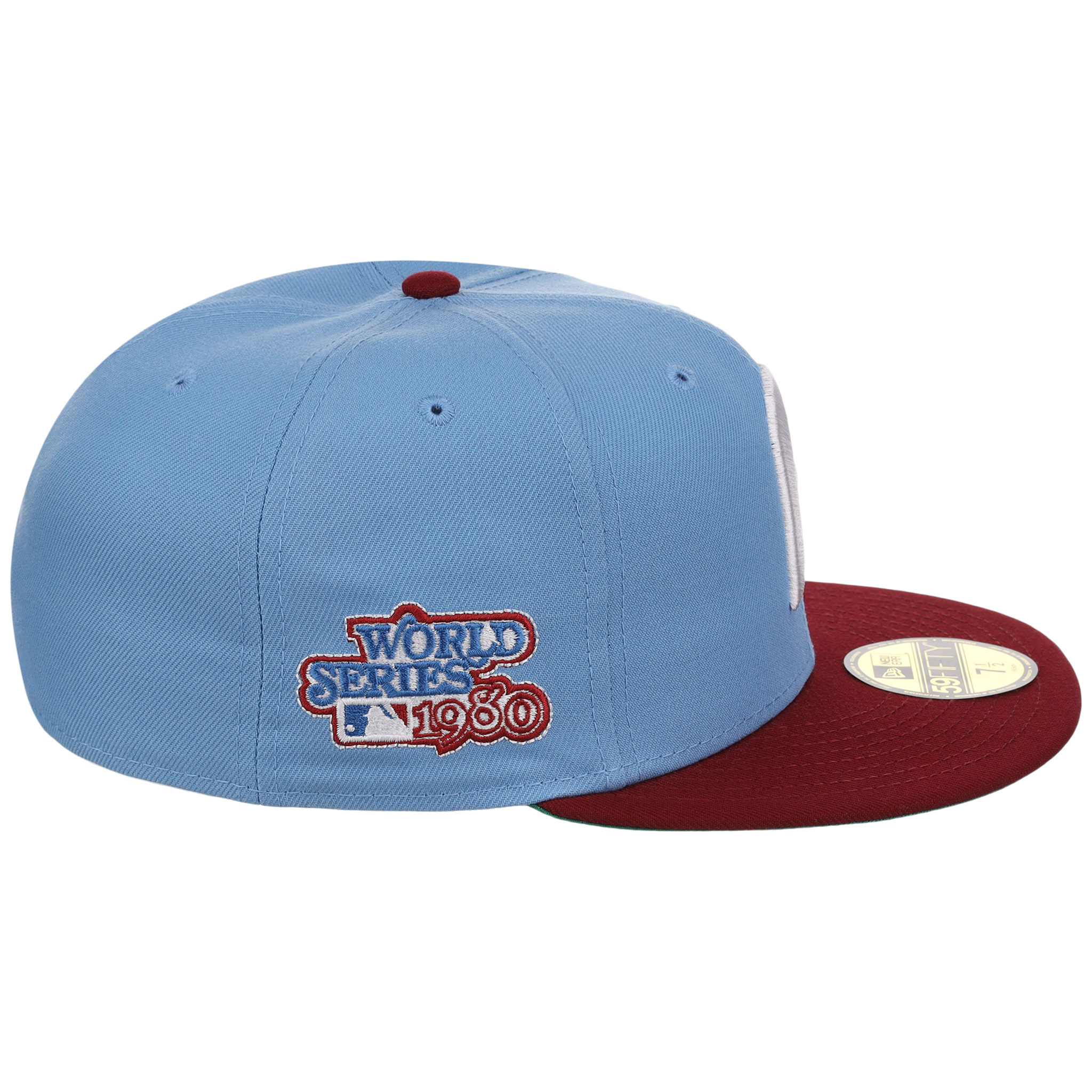 Philadelphia Phillies Philly Crown the City - Sky Bell New Era 59FIFTY (Sky/Maroon)