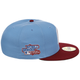 Philadelphia Phillies Philly Crown the City - Sky Bell New Era 59FIFTY (Sky/Maroon)