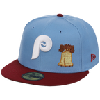 Philadelphia Phillies Philly Crown the City - Sky Bell New Era 59FIFTY (Sky/Maroon)