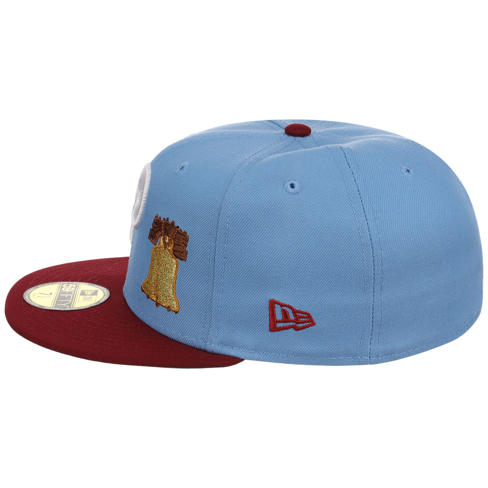 Philadelphia Phillies Philly Crown the City - Sky Bell New Era 59FIFTY (Sky/Maroon)