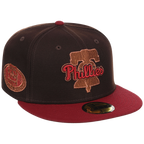 Philadelphia Phillies Philly Crown the City - Liberty Bell New Era 59FIFTY (Black/Maroon)