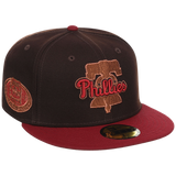 Philadelphia Phillies Philly Crown the City - Liberty Bell New Era 59FIFTY (Black/Maroon)