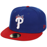 Philadelphia Phillies Philly Crown the City - Flame New Era 59FIFTY (Royal/Red)