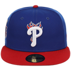 Philadelphia Phillies Philly Crown the City - Flame New Era 59FIFTY (Royal/Red)