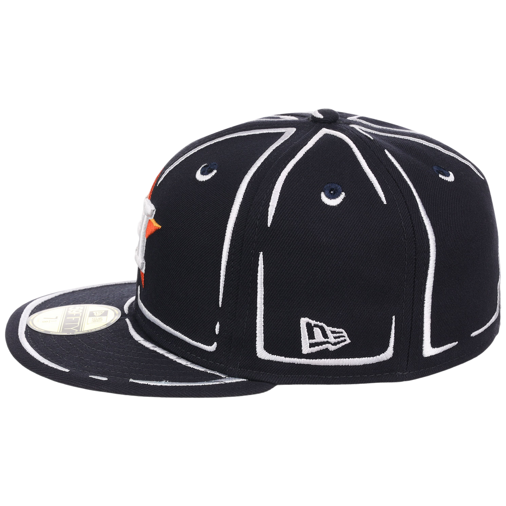 Houston Astros Joshua Vides x MLB 'Outline' New Era 59FIFTY Collection
