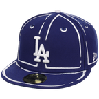Los Angeles Dodgers Joshua Vides x MLB 'Outline' New Era 59FIFTY Collection