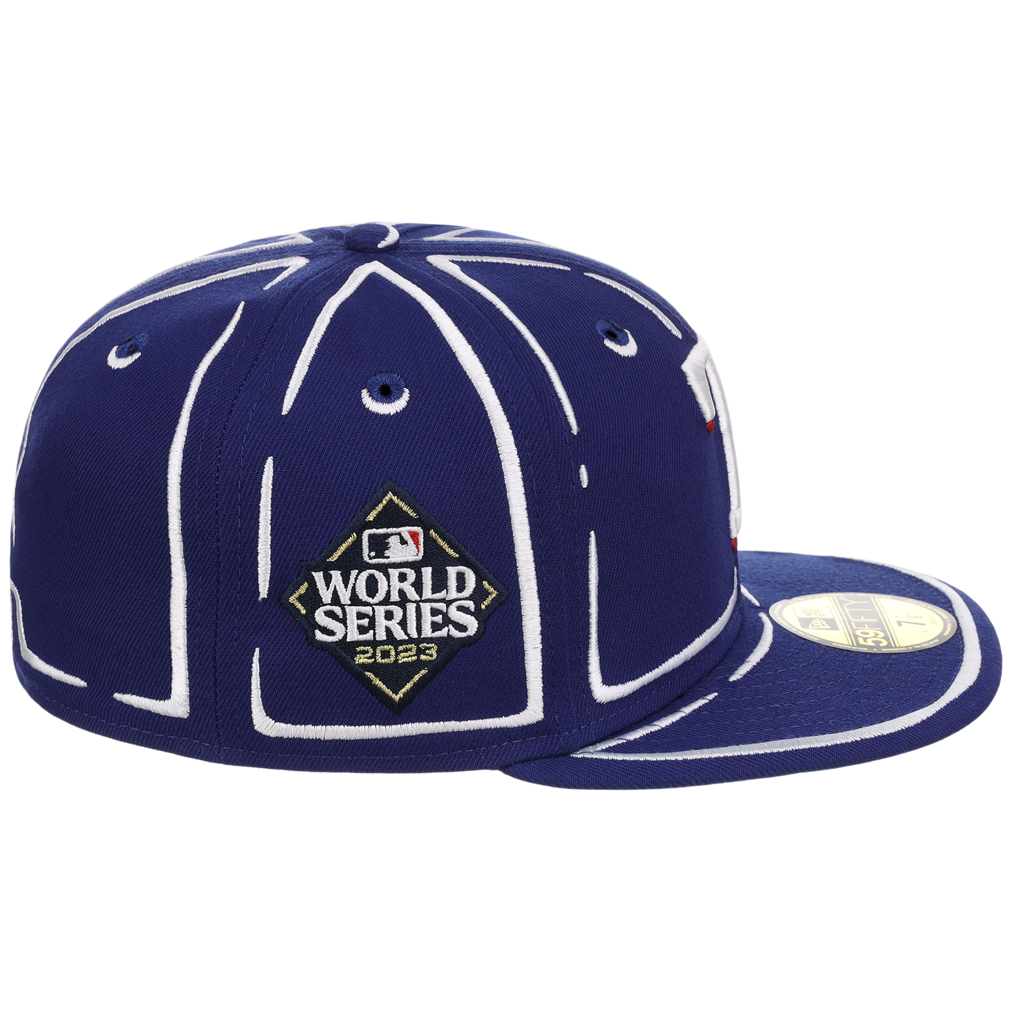 Texas Rangers Joshua Vides x MLB 'Outline' New Era 59FIFTY Collection