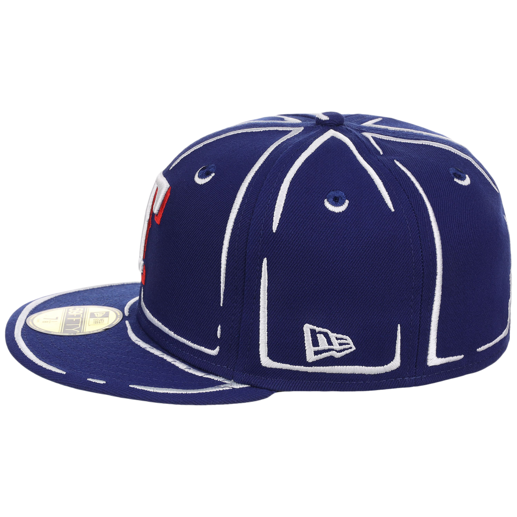 Texas Rangers Joshua Vides x MLB 'Outline' New Era 59FIFTY Collection