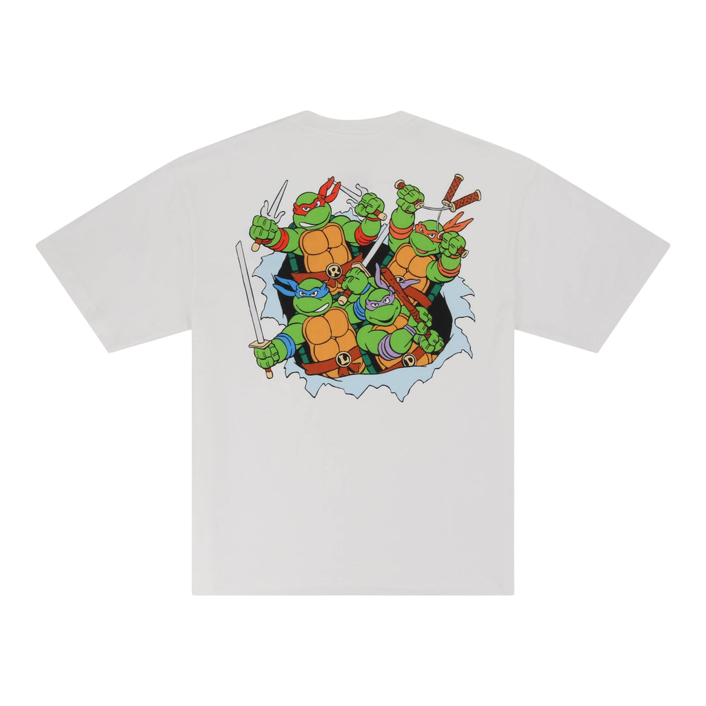 SATURDAY MORNING CARTOONS: TEENAGE MUTANT NINJA TURTLES - Character White Graphic T-Shirt