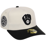 Milwaukee Brewers MLB Chrome Noir New Era 59FORTY