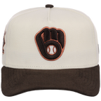 Milwaukee Brewers MLB Chrome Walnut Cord New Era 59FORTY