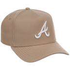 Atlanta Braves Women's New Era 9FORTY Camel A-Frame