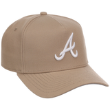 Atlanta Braves Women's New Era 9FORTY Camel A-Frame