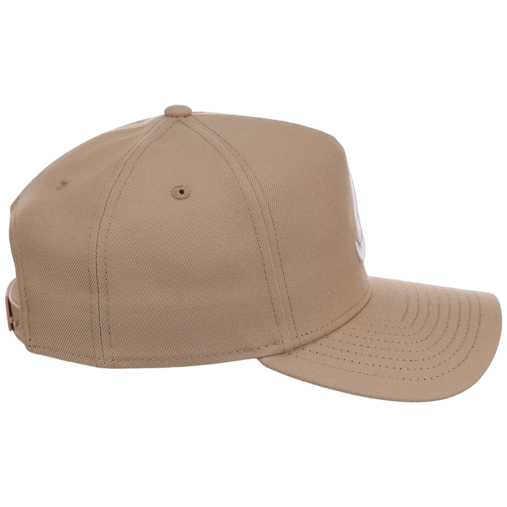 Atlanta Braves Women's New Era 9FORTY Camel A-Frame