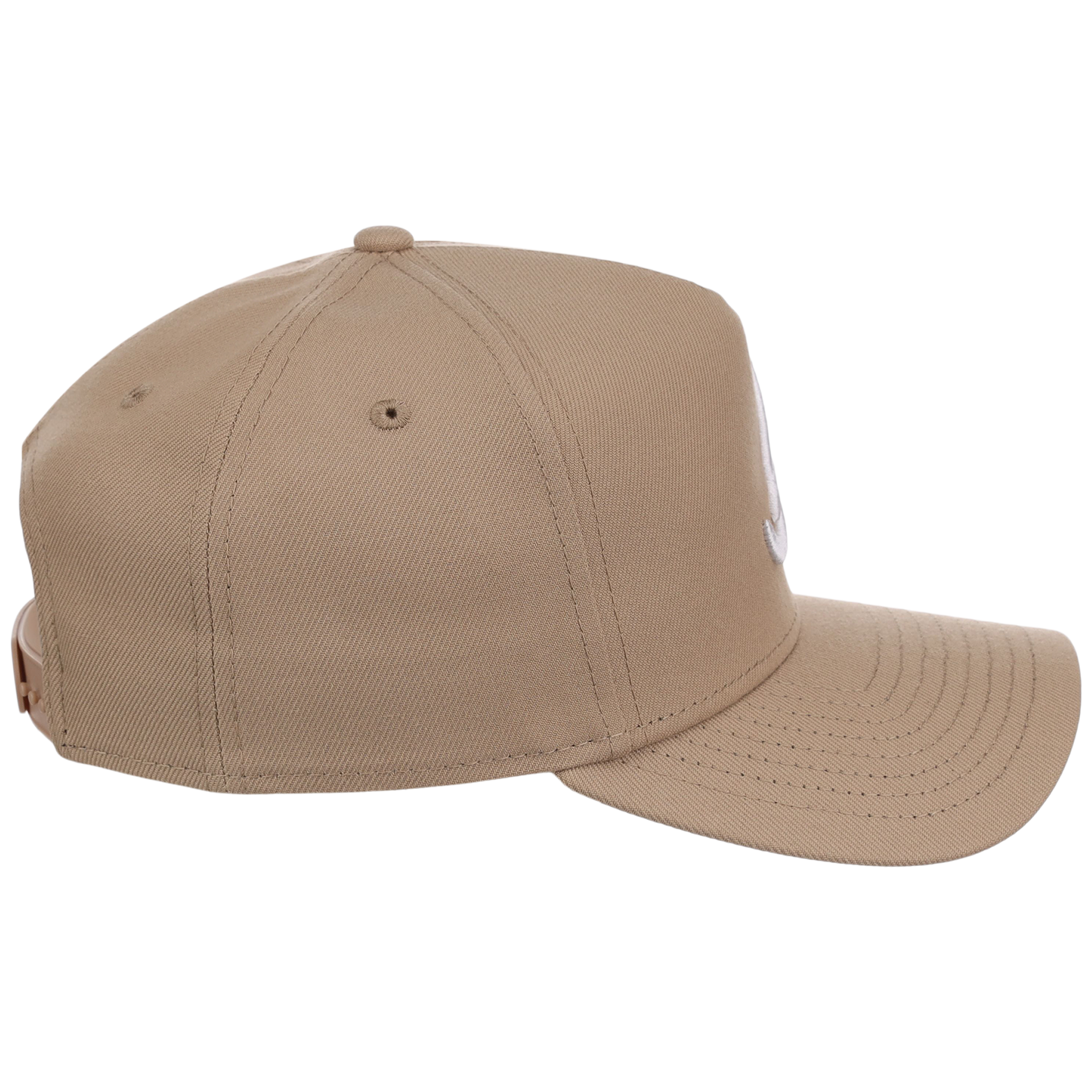 Atlanta Braves Women's New Era 9FORTY Camel A-Frame