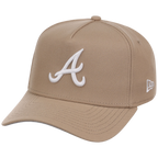 Atlanta Braves Women's New Era 9FORTY Camel A-Frame