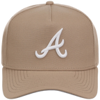 Atlanta Braves Women's New Era 9FORTY Camel A-Frame
