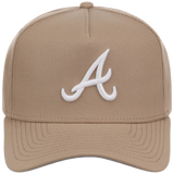 Atlanta Braves Women's New Era 9FORTY Camel A-Frame