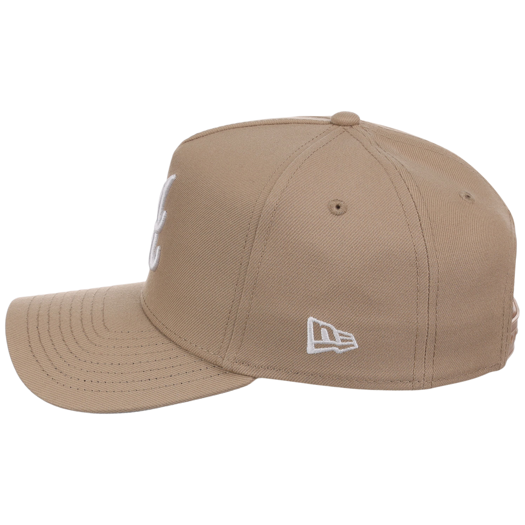 Atlanta Braves Women's New Era 9FORTY Camel A-Frame