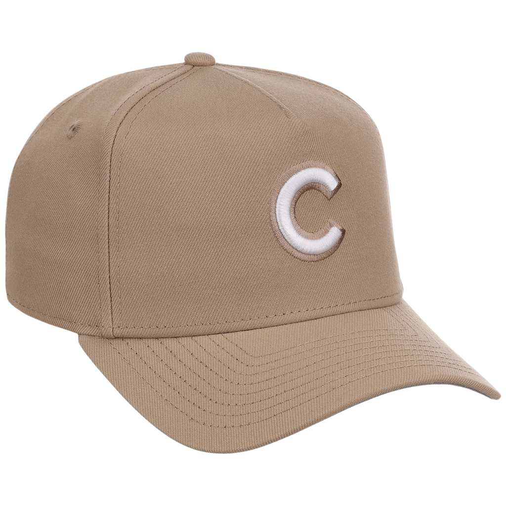 Chicago Cubs Women's New Era 9FORTY Camel A-Frame