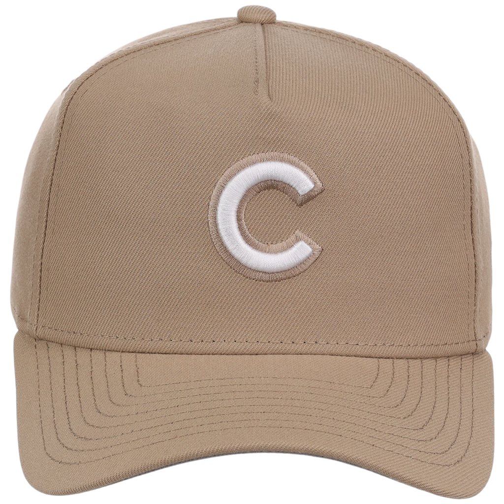 Chicago Cubs Women's New Era 9FORTY Camel A-Frame