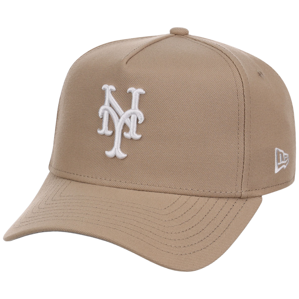 New York Mets Women's New Era 9FORTY Camel A-Frame