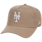 New York Mets Women's New Era 9FORTY Camel A-Frame