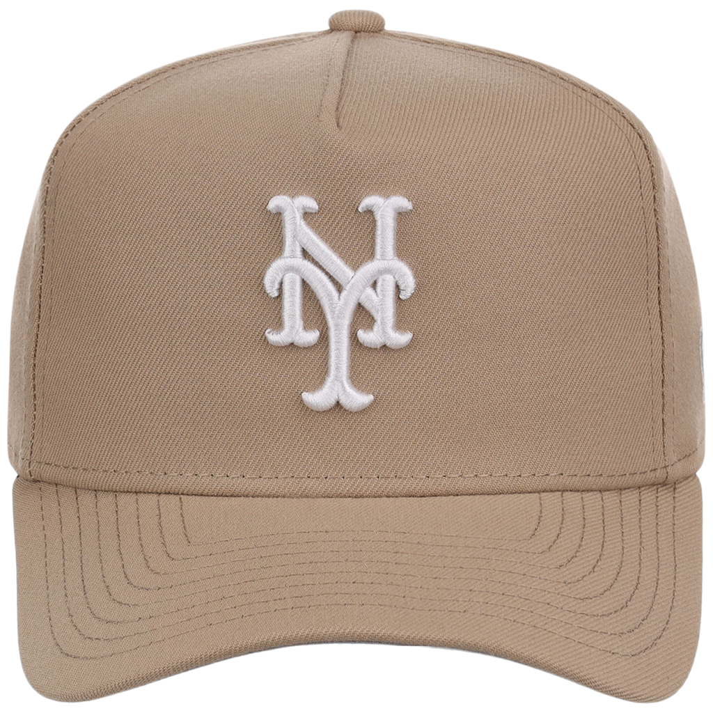 New York Mets Women's New Era 9FORTY Camel A-Frame
