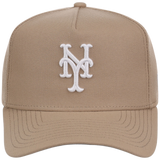 New York Mets Women's New Era 9FORTY Camel A-Frame