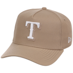 Texas Rangers Women's New Era 9FORTY Camel A-Frame
