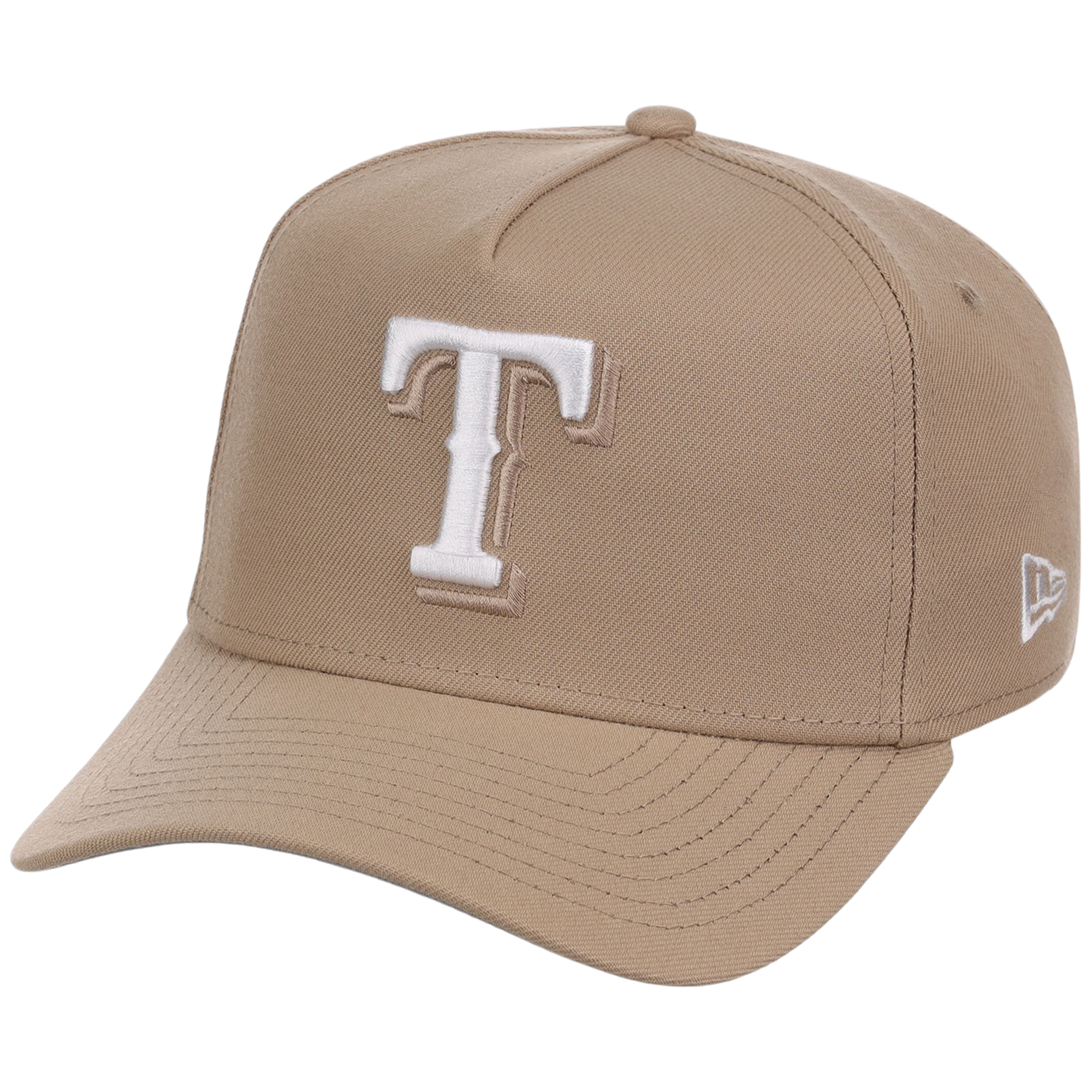 Texas Rangers Women's New Era 9FORTY Camel A-Frame