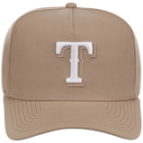 Texas Rangers Women's New Era 9FORTY Camel A-Frame