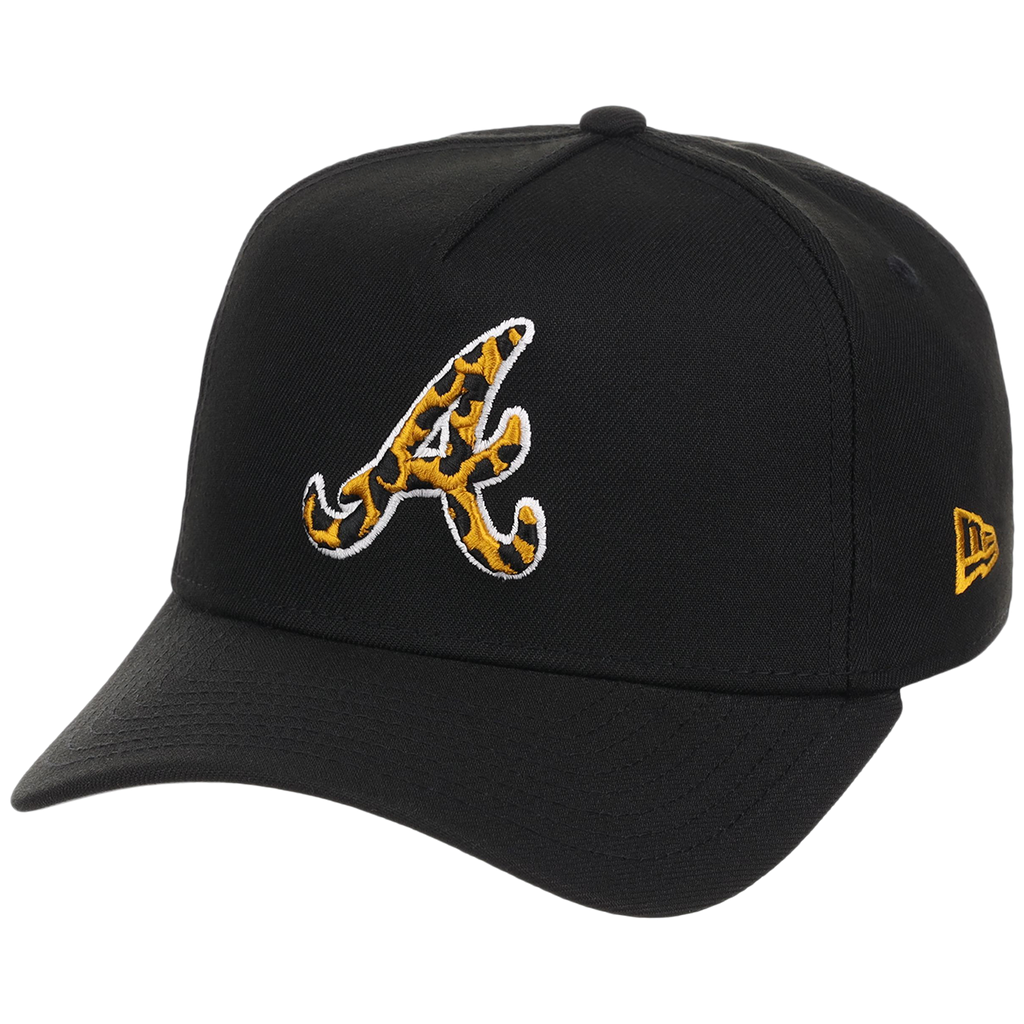Atlanta Braves Women's New Era 9FORTY Black x Cheetah A-Frame
