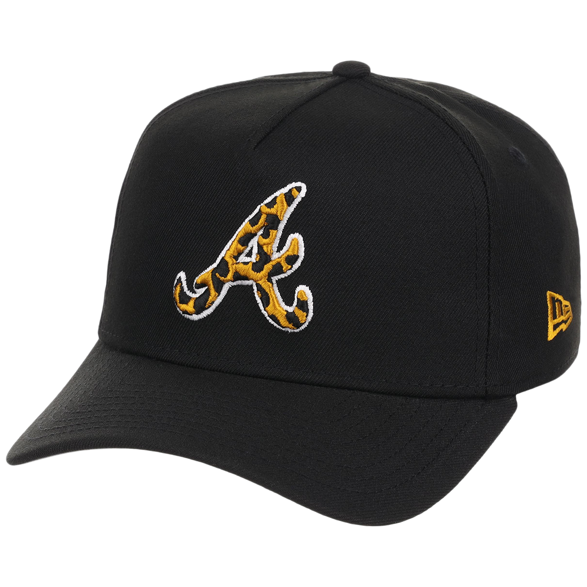 Atlanta Braves Women's New Era 9FORTY Black x Cheetah A-Frame