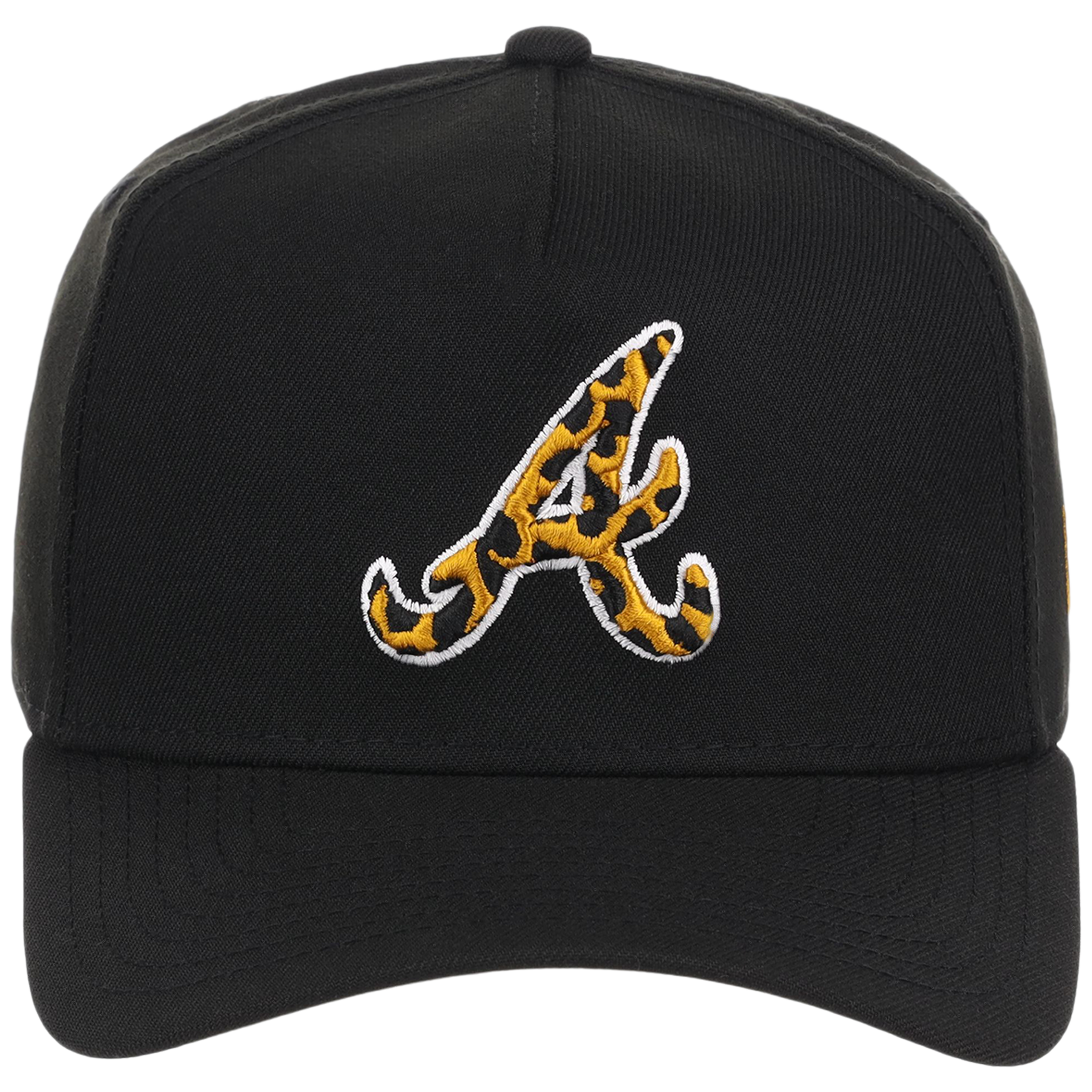Atlanta Braves Women's New Era 9FORTY Black x Cheetah A-Frame