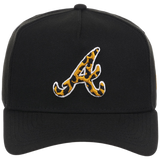 Atlanta Braves Women's New Era 9FORTY Black x Cheetah A-Frame