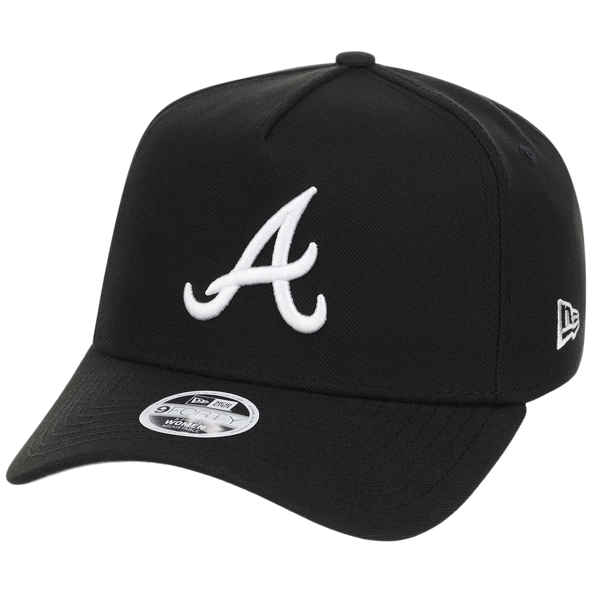 Atlanta Braves Women's New Era 9FORTY Black A-Frame