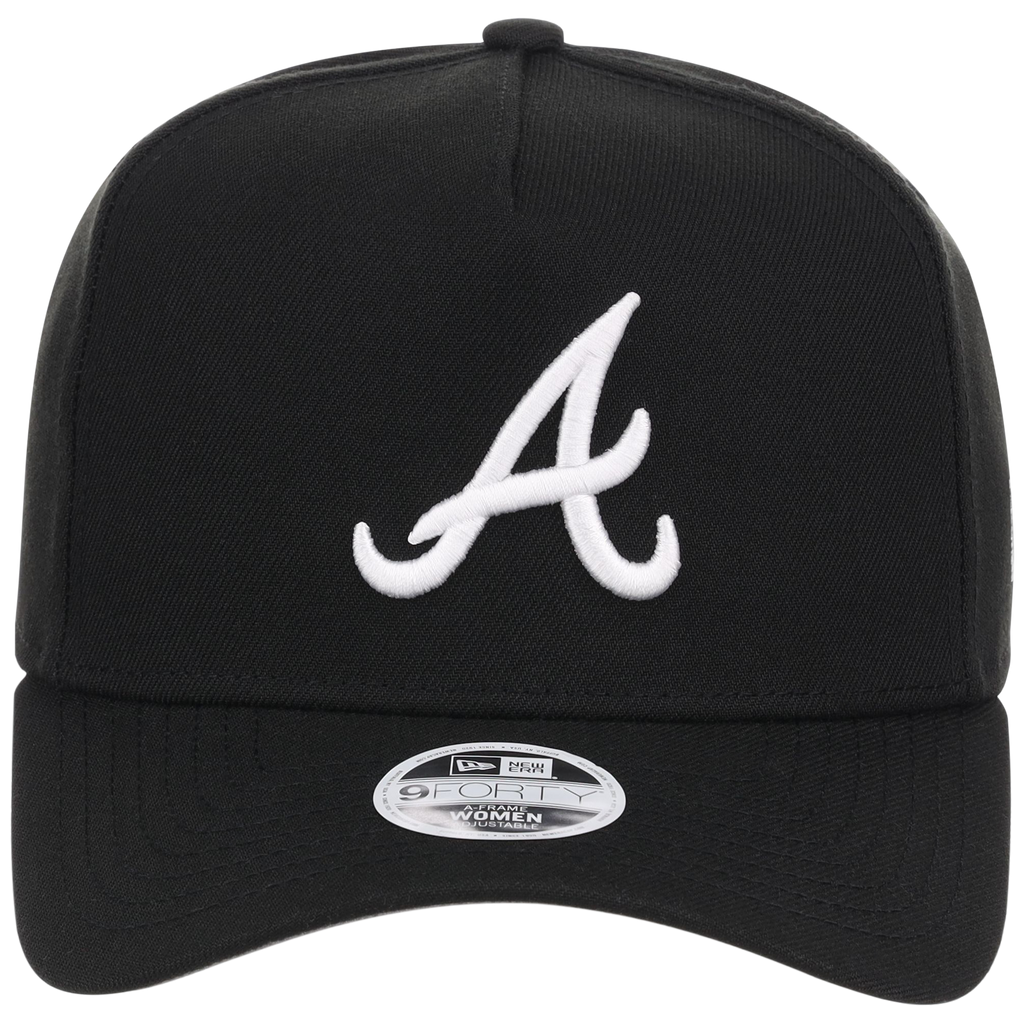 Atlanta Braves Women's New Era 9FORTY Black A-Frame