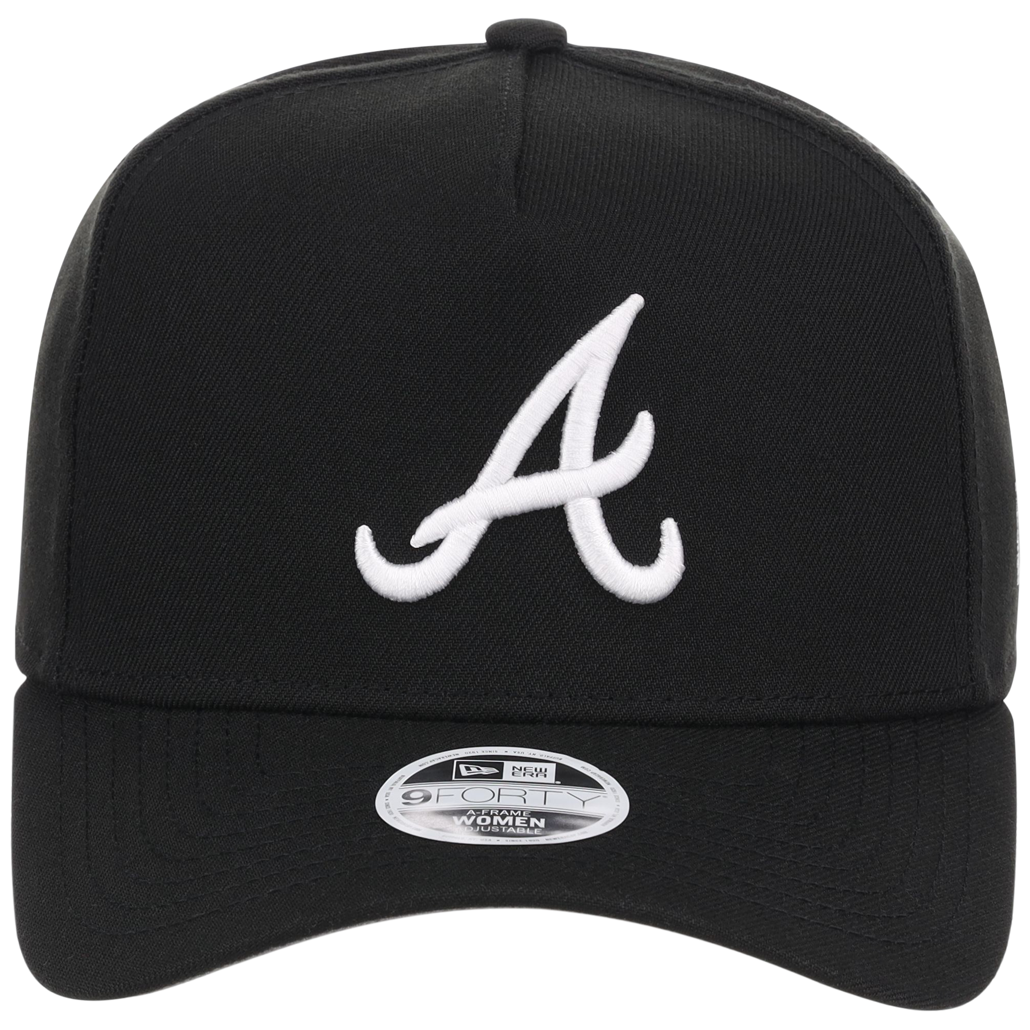 Atlanta Braves Women's New Era 9FORTY Black A-Frame